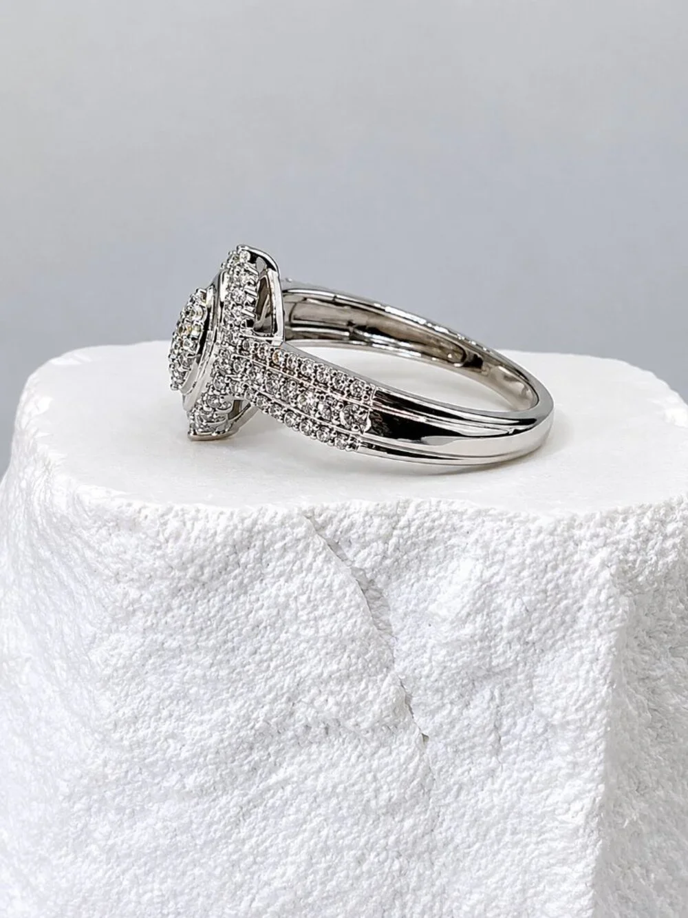 Opulent Marquise Silver Ring